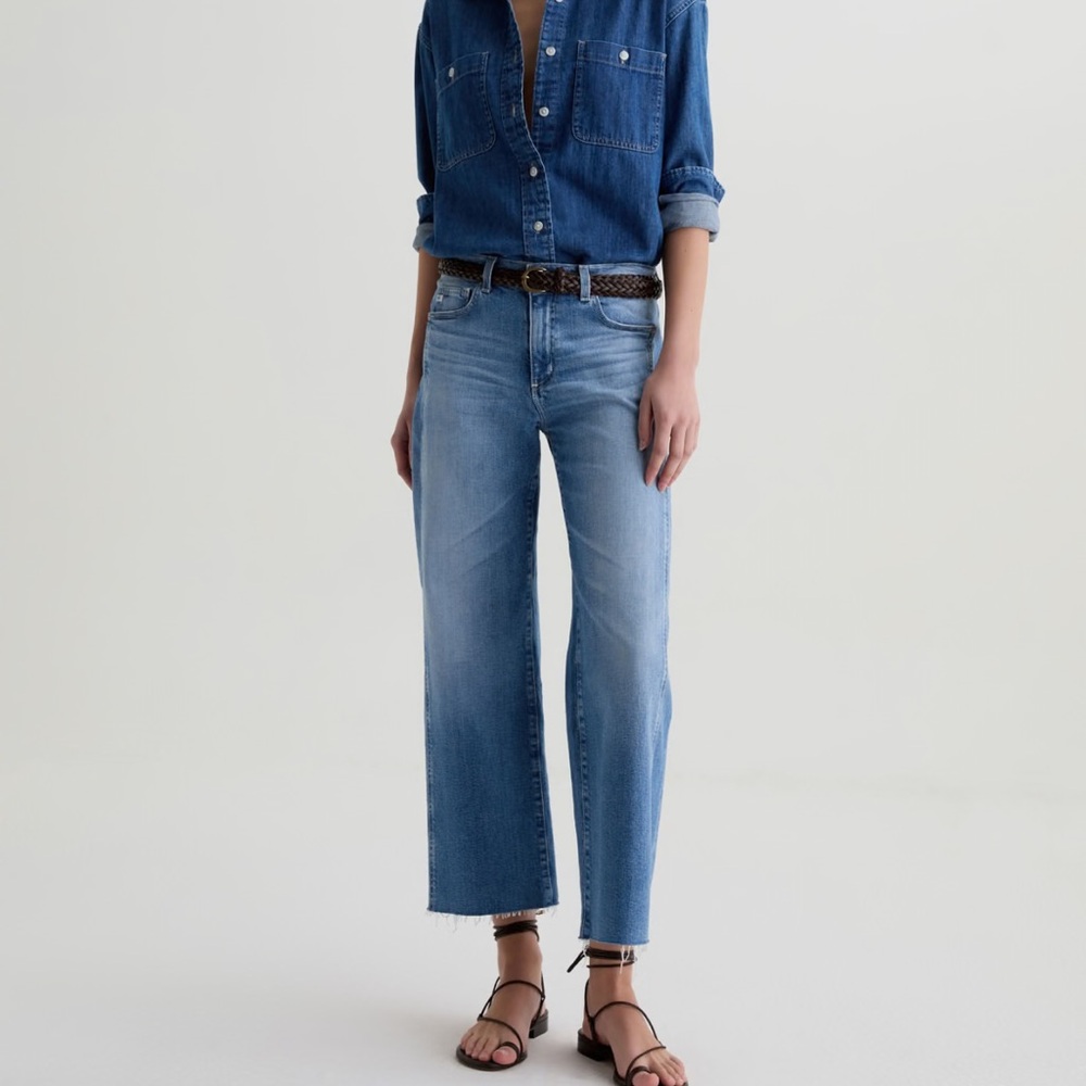 AG Saige Wide Leg Crop Jeans size 29 NWT